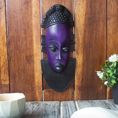 Alternate image for Hand Carved and Painted African Wood Mask Queen Idia