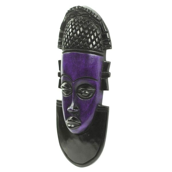 Alternate image for Hand Carved and Painted African Wood Mask Queen Idia