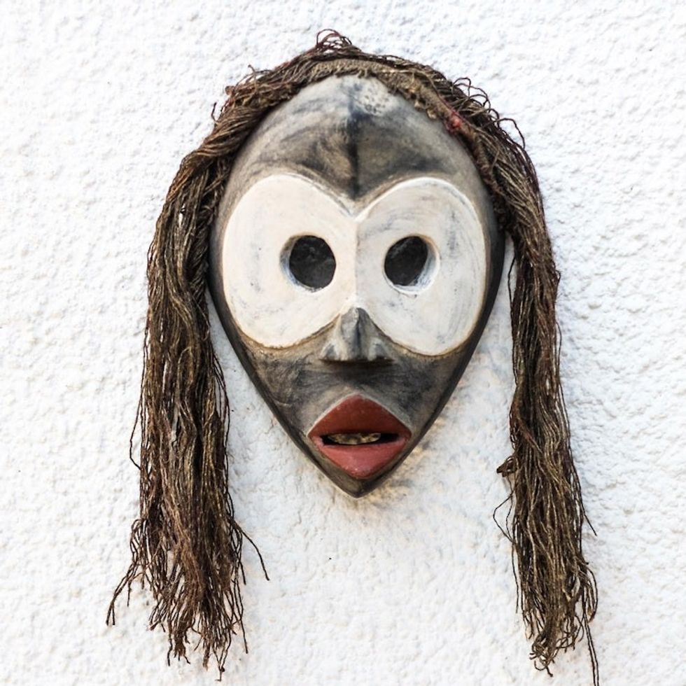 Hand Carved Dan Tribe African Mask 'Dan Protector'