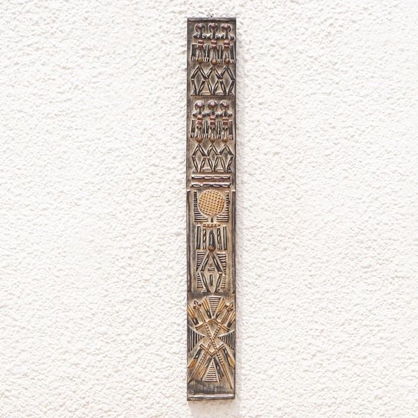 Alternate image for Dogon Board Mahogany Relief Panel Carved and Painted by Hand Unity Dogon Board