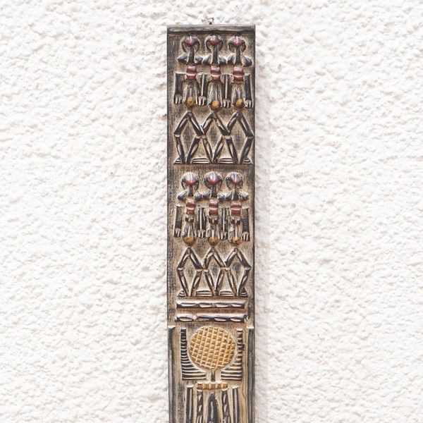 Alternate image for Dogon Board Mahogany Relief Panel Carved and Painted by Hand Unity Dogon Board