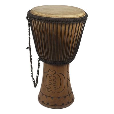 Alternate image for Wood djembe drum Good Energy