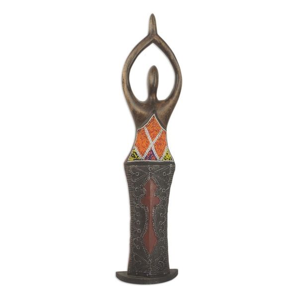 Alternate image for Hand Carved Wood Sculpture African Woman