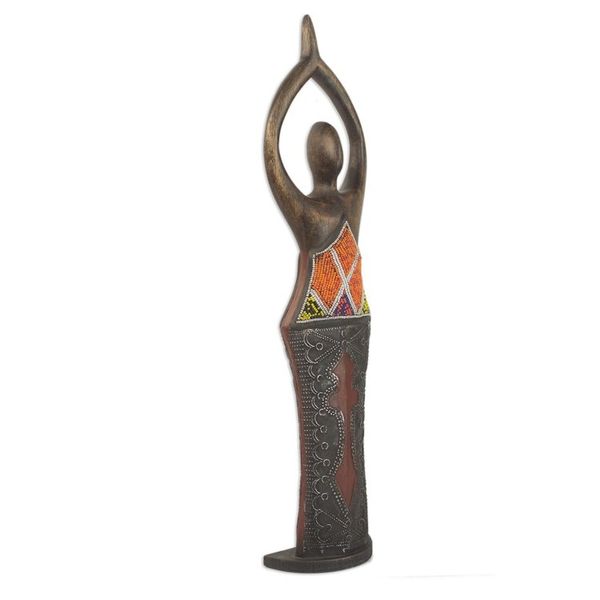 Alternate image for Hand Carved Wood Sculpture African Woman