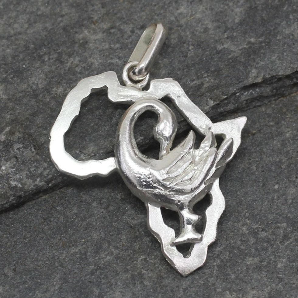 Sterling Silver Pendant 'Africa Sankofa'