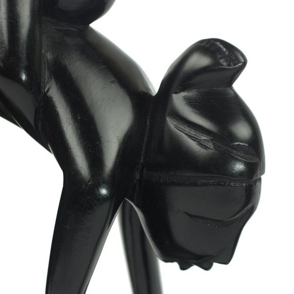 Alternate image for Hand Carved Mother and Child Black Sculpture from Ghana Serwaa Mother