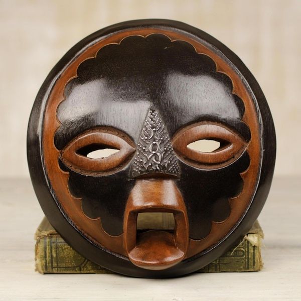 Alternate image for Handcrafted African Sese Wood Mask from Ghana Good Money