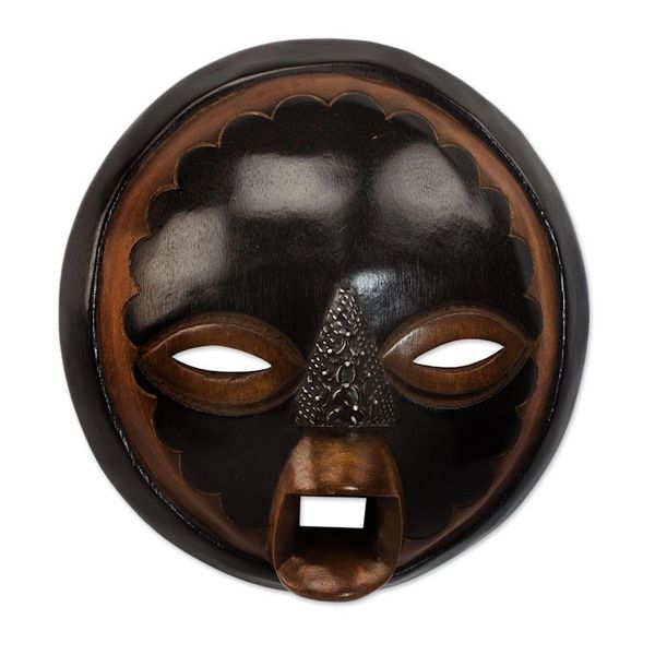 Alternate image for Handcrafted African Sese Wood Mask from Ghana Good Money