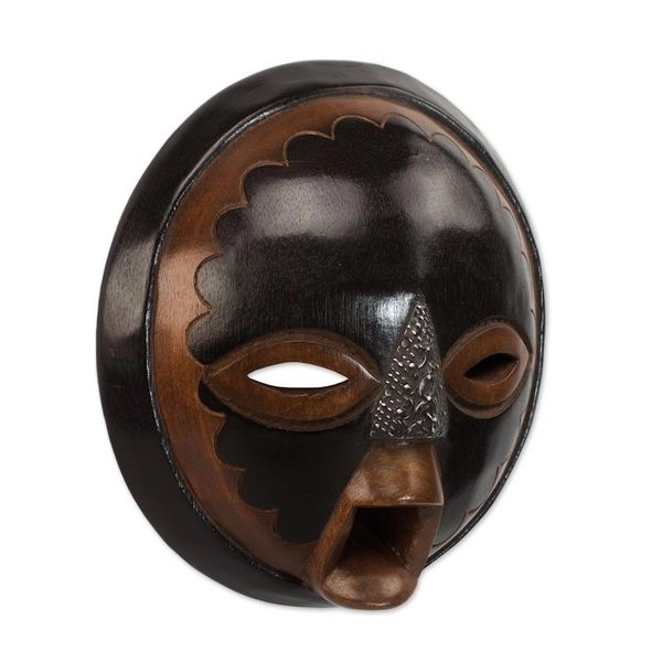 Alternate image for Handcrafted African Sese Wood Mask from Ghana Good Money