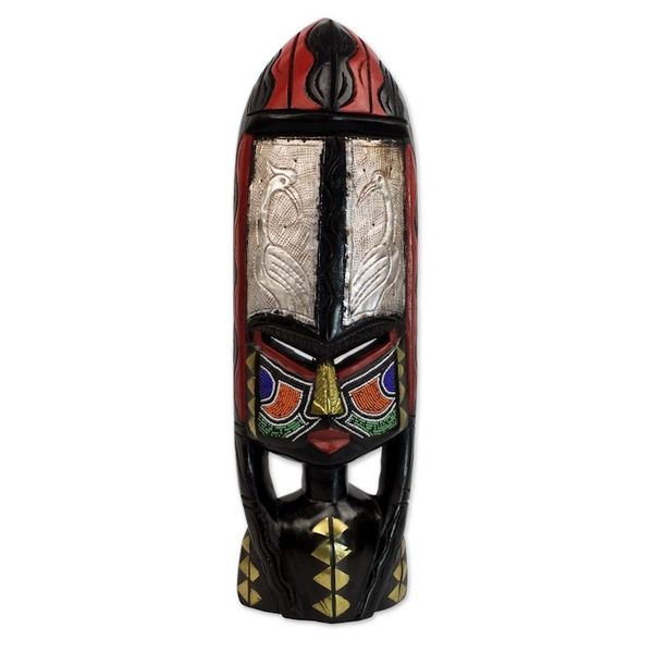 Alternate image for African Wood Mask Shower of Blessings