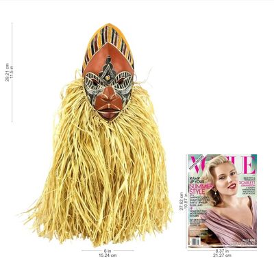 Alternate image for Artisan Crafted African Wood Wall Mask Igbo Peace Dance Dance for Peace