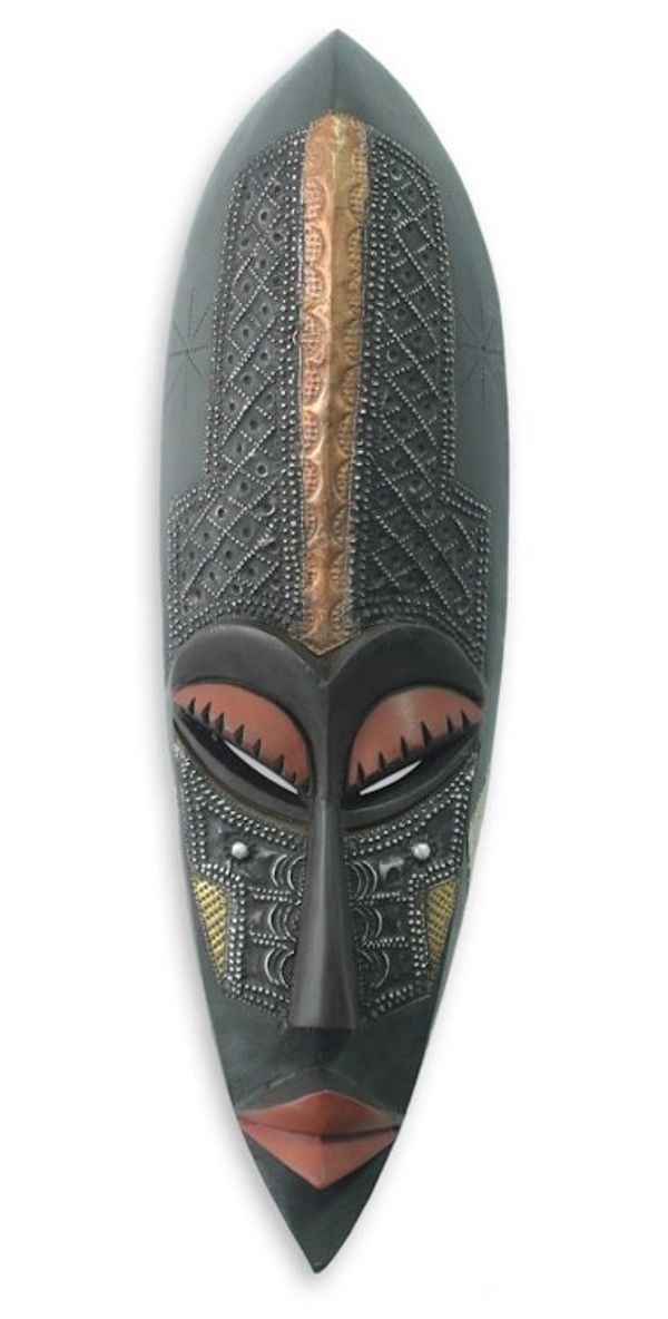 Alternate image for Hand Carved Wood Mask Ahoufe