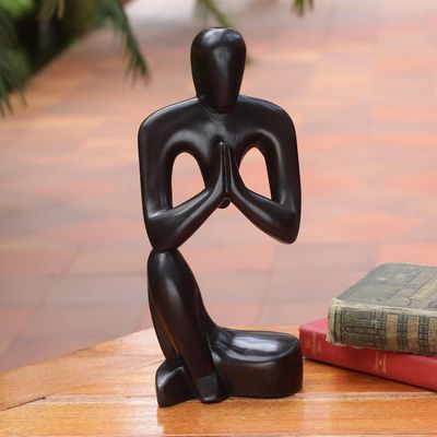 Alternate image for Hand Crafted Wood Sculpture Inspirational Message