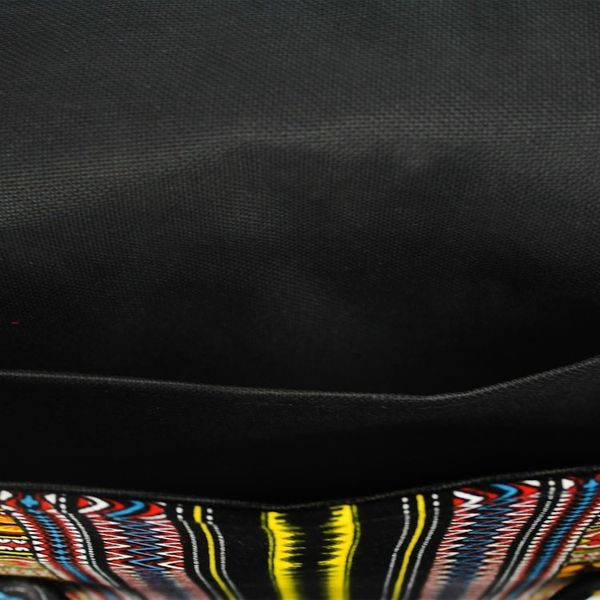 Alternate image for Bold Black Print Cotton Clutch Handbag from Ghana Angelina