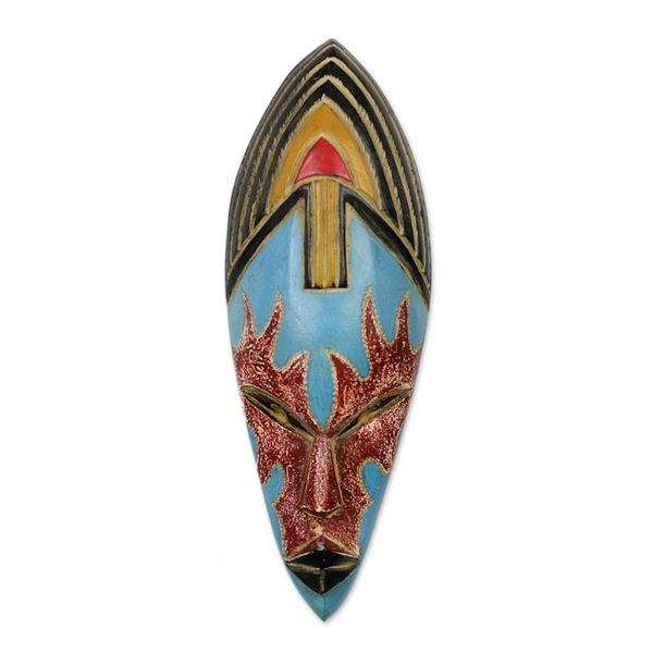 Alternate image for Multicolored African Wood Mask from Ghana True Beauty
