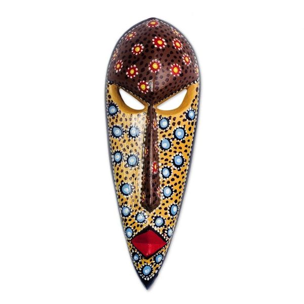 Alternate image for Artisan Crafted Painted African Mask from Ghana Color of Love