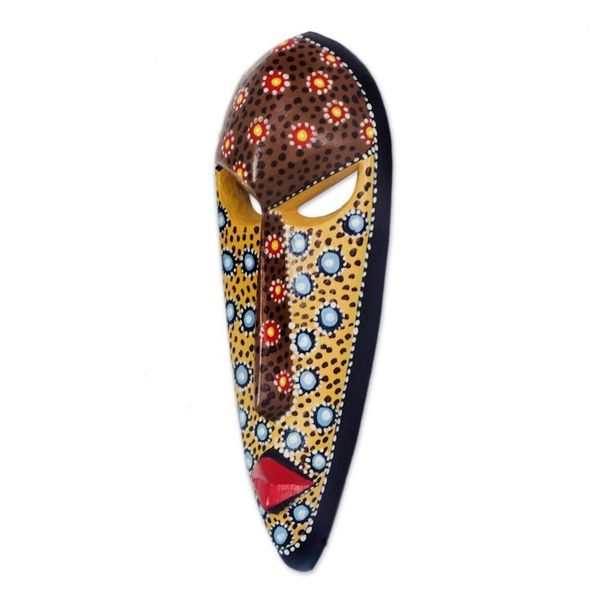 Alternate image for Artisan Crafted Painted African Mask from Ghana Color of Love