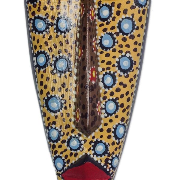 Alternate image for Artisan Crafted Painted African Mask from Ghana Color of Love
