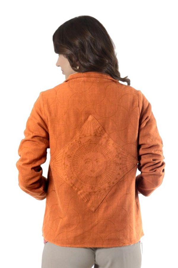 Alternate image for Embroidered Cotton Slub Jacket Pumpkin Fantasy
