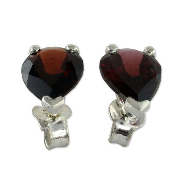 Alternate image for Fair Trade Garnet Stud Earrings 2.5 cts Devotion