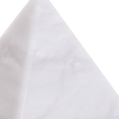 Alternate image for White Onyx Gemstone Pyramid Sculpture from Peru Protection