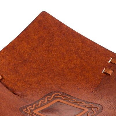 Alternate image for Square Pattern Leather Catchall from Peru Square Lasso