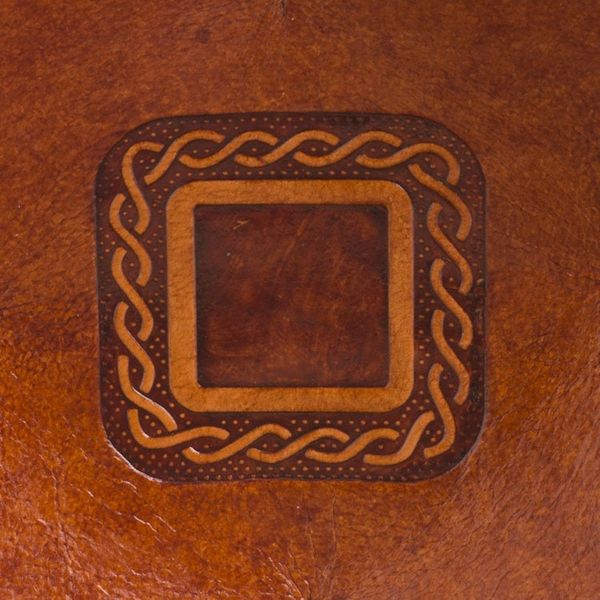 Alternate image for Square Pattern Leather Catchall from Peru Square Lasso