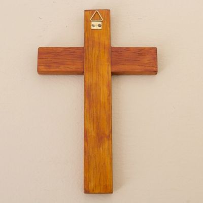 Alternate image for Chrysocolla Copper Bronze Wood Cross Wall Decor from Peru Chrysocolla Cross
