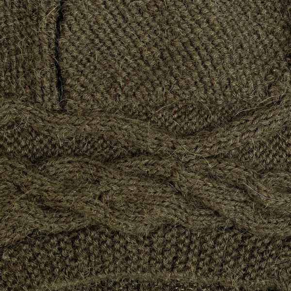 Alternate image for Cable Knit Green 100 Alpaca Hat from Peru Green Paths