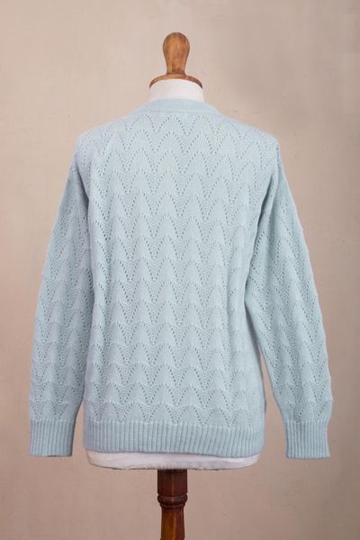 Alternate image for Pointelle Knit Baby Alpaca Blend Cardigan Reaction
