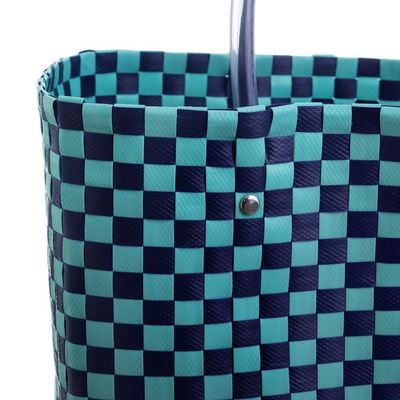 Alternate image for Blue Recycled Woven SHopping bag Farmers Market