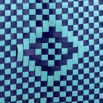 Alternate image for Blue Recycled Woven SHopping bag Farmers Market