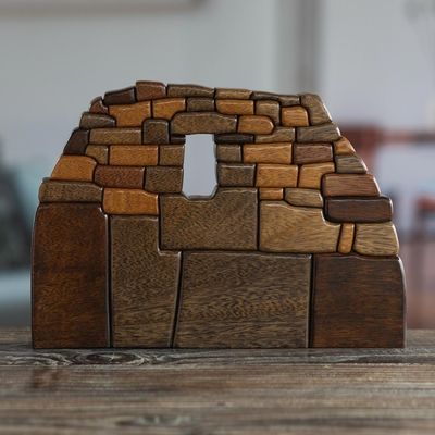 Alternate image for Wood Sculpture with Inca Window Sacsayhuaman Window