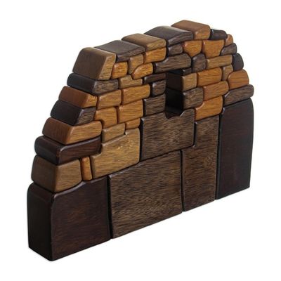 Alternate image for Wood Sculpture with Inca Window Sacsayhuaman Window