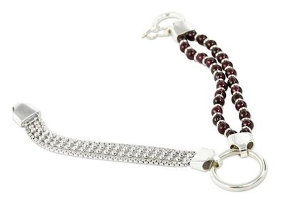 Alternate image for Sterling Contemporary Garnet Bracelet Scarlet Elegance