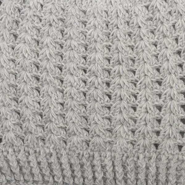 Alternate image for Hand-Crocheted Dove Grey Alpaca Cozy Winter Hat Grey Stars Align