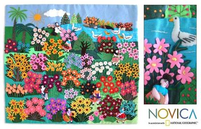 Alternate image for Folk Art Applique Wall Hanging World of Nature