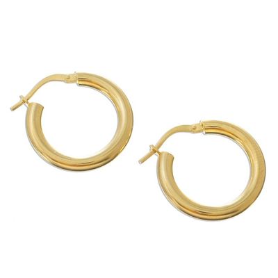 Alternate image for Classic 18k Gold Plated Hoop Earrings Forever Classic