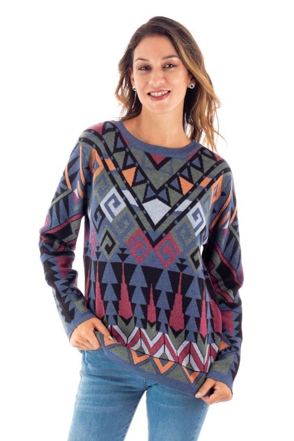 Alternate image for Eco-Friendly Multicolor Jacquard Pullover Sweater from Peru Peruvian Jacquard