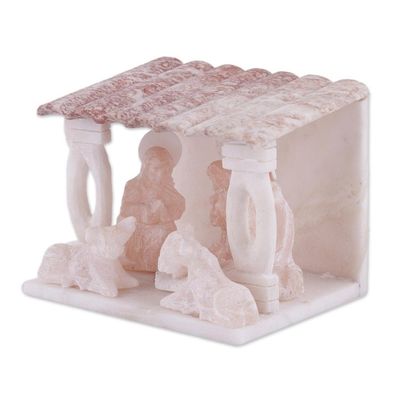 Alternate image for 4 Inch Handmade Huamanga Stone Nativity Scene from Peru Born Unto You