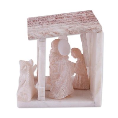 Alternate image for 4 Inch Handmade Huamanga Stone Nativity Scene from Peru Born Unto You