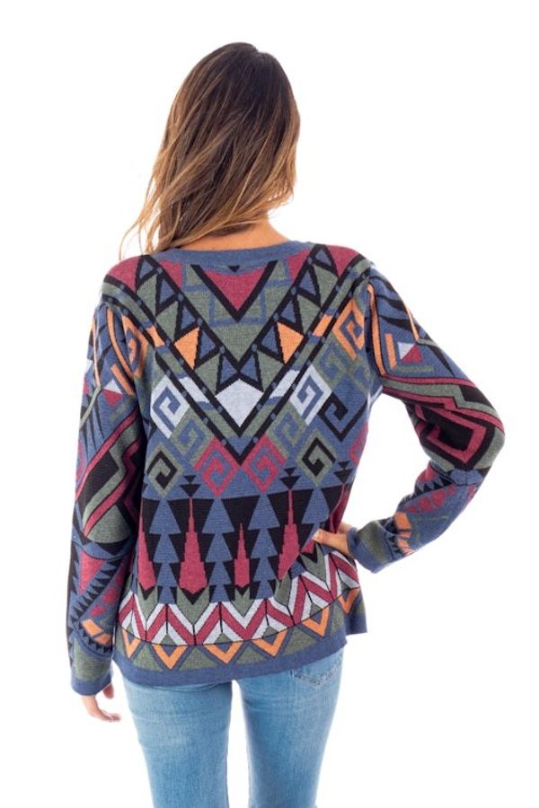 Alternate image for Eco-Friendly Multicolor Jacquard Pullover Sweater from Peru Peruvian Jacquard