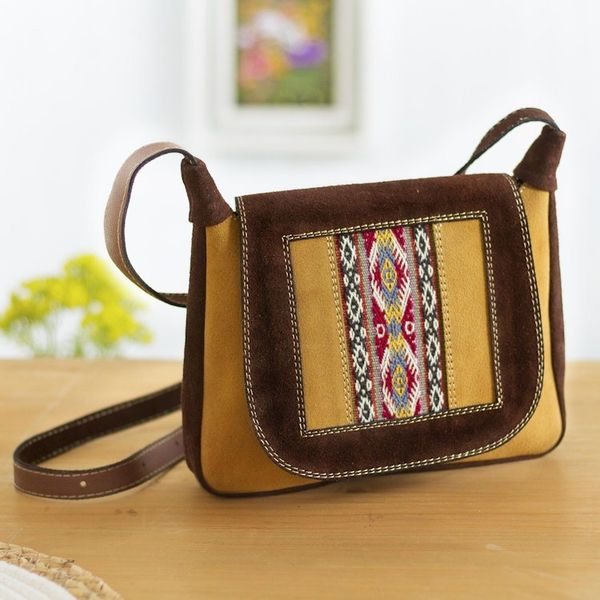 Alternate image for Wool Accented Suede Sling from Peru Fun Travels