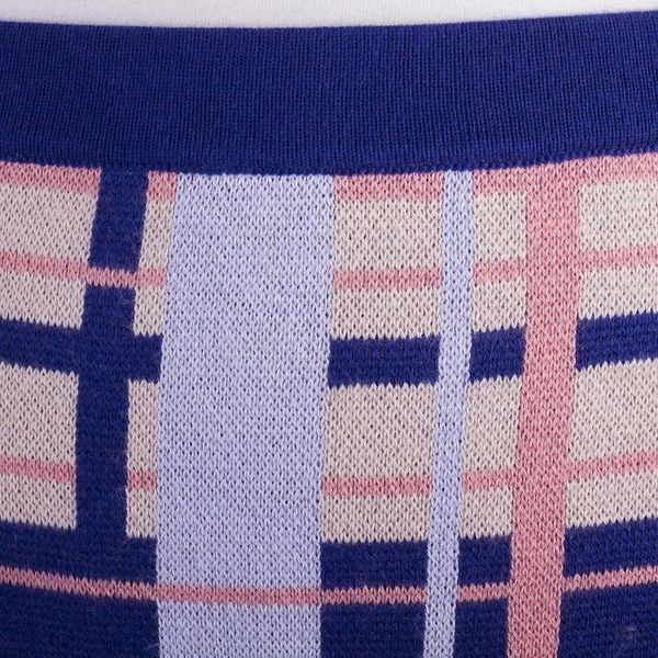 Alternate image for Hand Made Cotton Blend Knit Plaid Maxi Skirt from Peru Melon Spring