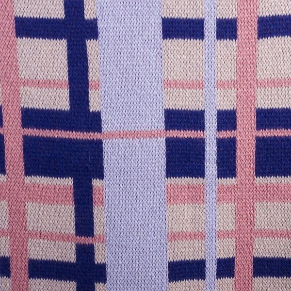 Alternate image for Hand Made Cotton Blend Knit Plaid Maxi Skirt from Peru Melon Spring