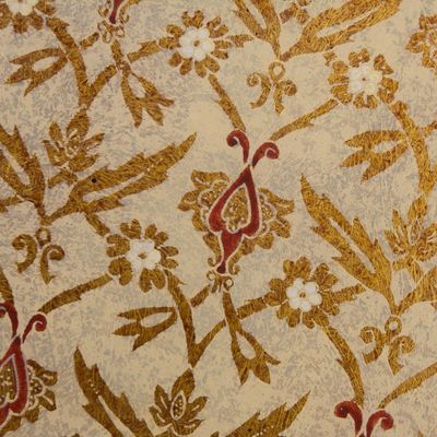 Alternate image for Gold-Tone Floral Reverse Painted Glass Tray from Peru Golden Flowers