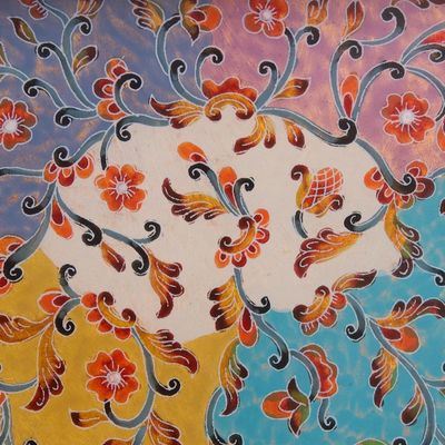 Alternate image for Multicolored Reverse Painted Glass Tray from Peru Margarita Joy