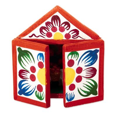 Alternate image for Prickly Pear Harvest Scene Handcrafted Andean Retablo Prickly Pear Harvest