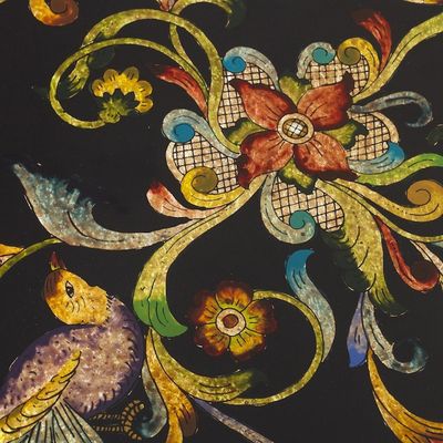 Alternate image for Artisan Crafted Glass Tray Birds of the Night