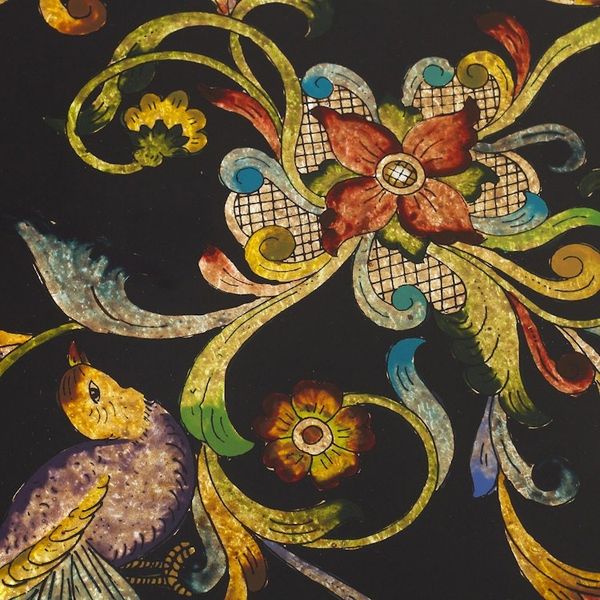 Alternate image for Artisan Crafted Glass Tray Birds of the Night